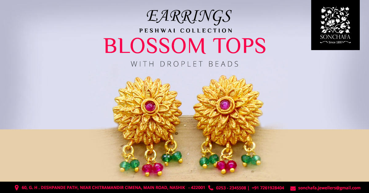 Earrings Peshwai Collection Blossom Tops
