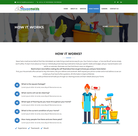 Cleaning and Maintenance Website Design Company